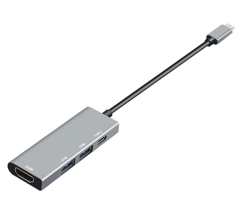 4口USB Type-C擴(kuò)展塢鋁合金 4口USB Type-C擴(kuò)展塢鋁合金