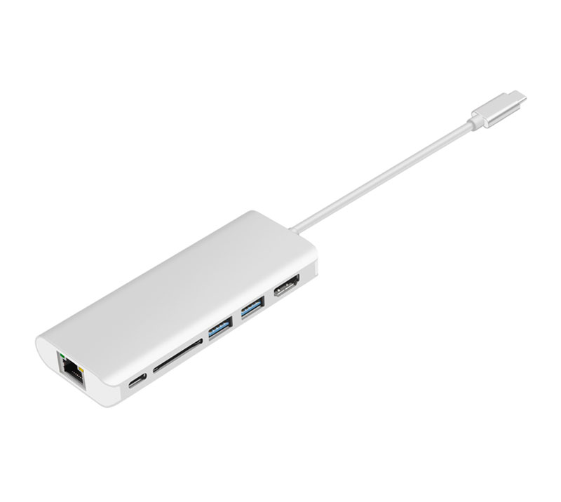 6口USB Type-C擴(kuò)展塢鋁合金 6口USB Type-C擴(kuò)展塢鋁合金