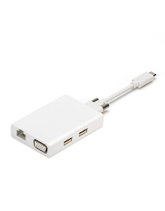 5口USB Type-C擴展塢白色外觀 5口USB Type-C擴展塢白色外觀