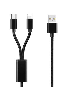 蘋果、安卓Type-C一拖二充電線