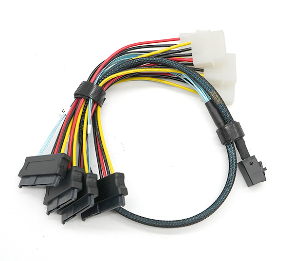 SFF-8643 to SFF8482+電源線 SFF-8643 to SFF8482+電源線