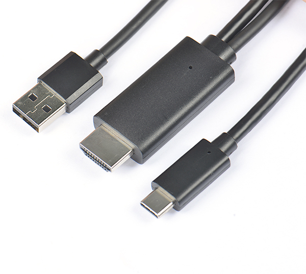 HDMI轉(zhuǎn)USB-C+供電高清線 HDMI轉(zhuǎn)USB-C+供電高清線