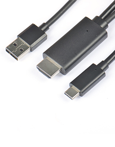 HDMI轉USB-C+供電高清線 HDMI轉USB-C+供電高清線